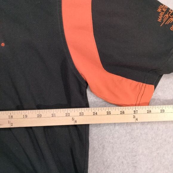 Harley Davidson Mens XL Black Orange Graphic Tshirt Short Sleeve Crew Neck - Picture 5 of 11